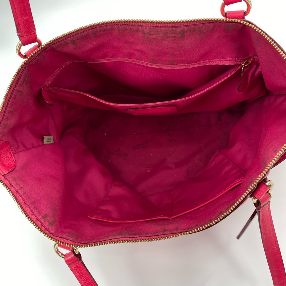 Coach Kacey ‘Fusion Pink’ Full Zip Medium Satchel - Picture 12 of 14